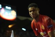 VIGO, SPAIN - MAY 04: Marcus Rashford of Manchester United reacts during the UEFA Europa League, semi final first leg match, between Celta Vigo and Manchester United at Estadio Balaidos on May 4, 2017 in Vigo, Spain. (Photo by Octavio Passos/Getty Images)